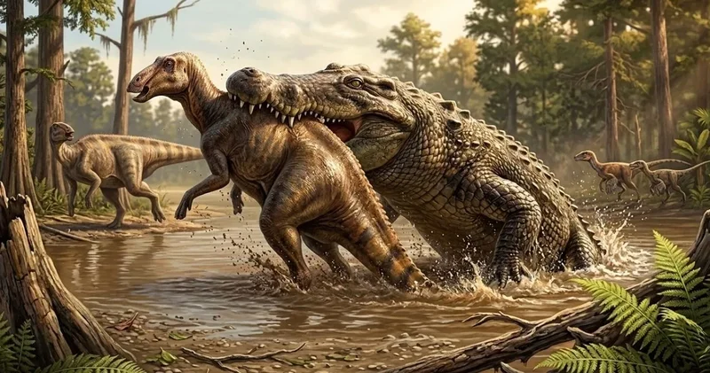 Dinozor kemiklerini kürdan gibi kullanıyordu: 9 metrelik timsah yeniden canlandı