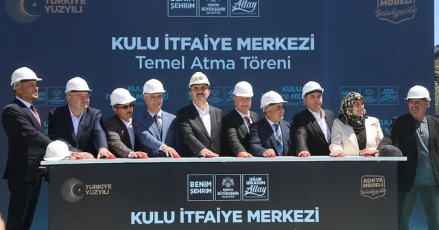 Başkan Altay Cihanbeyli ve Kulu yu ziyaret etti, Kulu İtfaiye Merkezi nin temelini attı Konya Haberleri