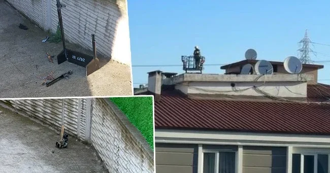 İnsansız hava aracı sokak ortasına düştü: Evlerde hasar oluştu
