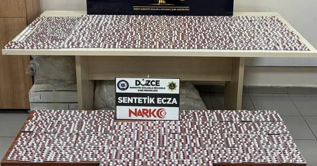Düzce de 1 milyon liralık sentetik hap ele geçirildi; 1 gözaltı Düzce Haberleri
