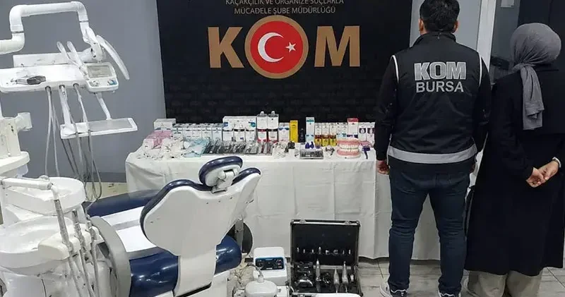 Bursa da sahte diş hekimlerinin işlettiği kaçak muayenehaneye baskın: 2 gözaltı