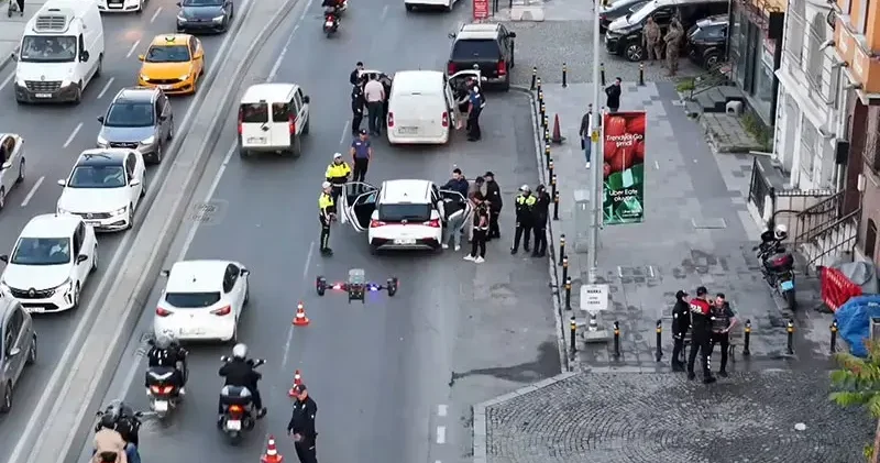 Fatih te dron destekli asayiş ve narkotik denetimi