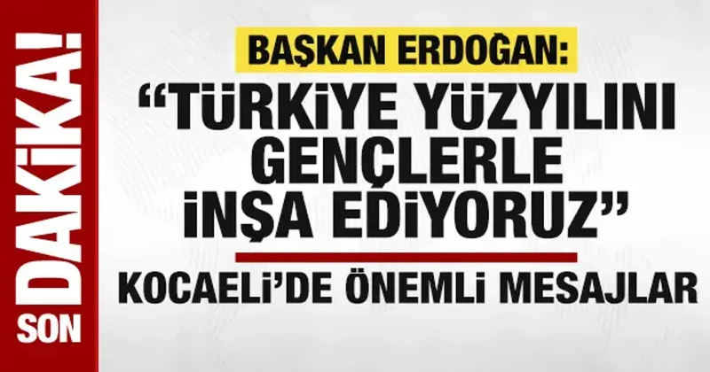 Başkan Erdoğan dan Terörsüz Türkiye mesajı: Türkiye Yüzyılını gençlerle inşa ediyoruz