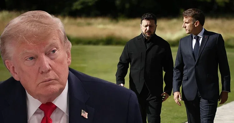 Macron ve Zelenski yakalandı: G7 Zirvesi nde Trump ın arkasından konuştular