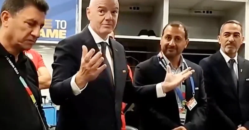Infantino İran soyunma odasına indi! Siz her şeyden daha güçlüsünüz Sözcü Gazetesi