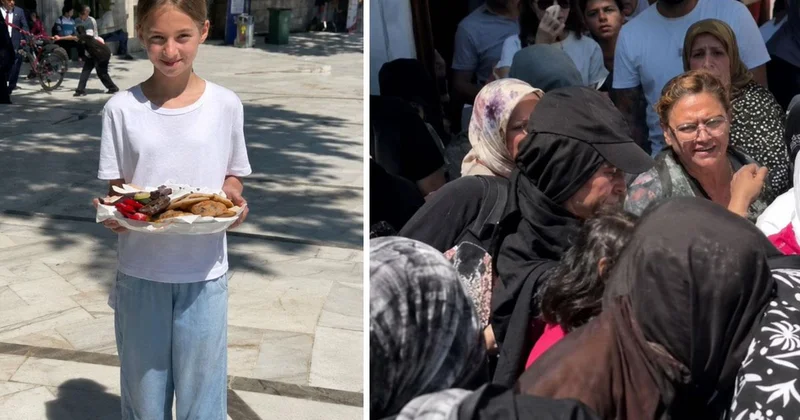 Eyüp Sultan da ziyaretçilere kurabiye ikram etmek isteyen genç kız hayatının şokunu yaşadı