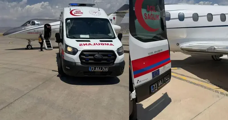 Şırnak ta kalp rahatsızlığı olan bebek, ambulans uçakla İstanbul a sevk edildi