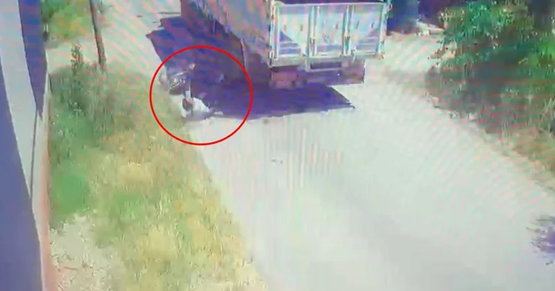 Daha 25 yaşındaydı! Motosiklet sürücüsünün can verdiği kaza kamerada