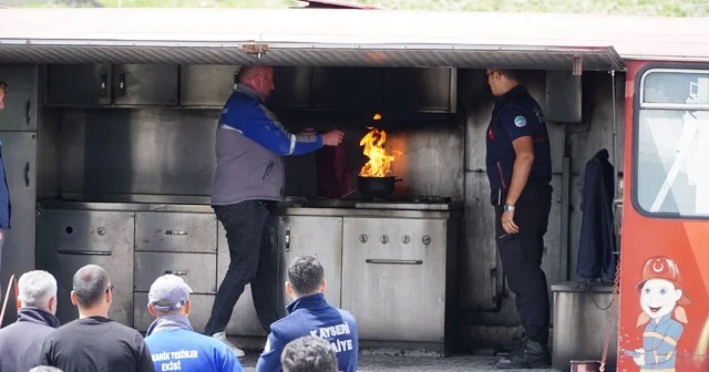 Erciyes AŞ personeline uygulamalı yangın eğitimi Kayseri Haberleri