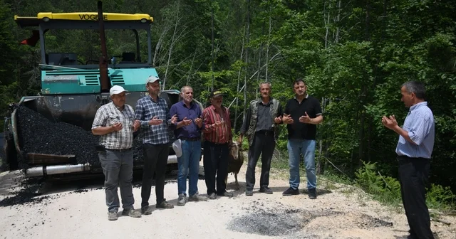 Köy yolları asfaltlanan vatandaşlar şükür kurbanı kesti Kastamonu Haberleri Habertürk Yerel Haberler