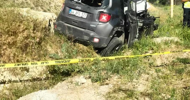 Malatya da takla atan otomobilin sürücüsü öldü Malatya Haberleri Habertürk Yerel Haberler