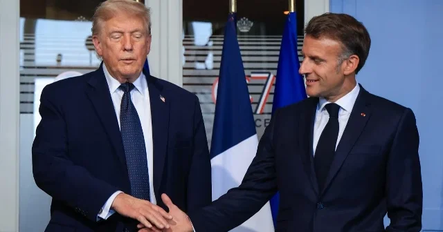 G7 öncesi Evian da soğuk rüzgarlar: Trump ve Macron arasındaki diplomatik güç savaşı kameralara yansıdı VİDEO İZLE