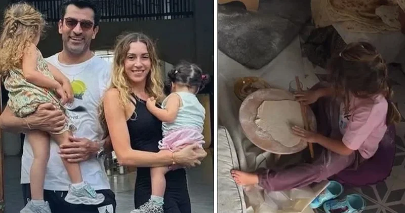 Sinem Kobal ve kızı köy hayatını deneyimledi: Minik Lalin merdaneyle yufka açtı Sözcü Gazetesi
