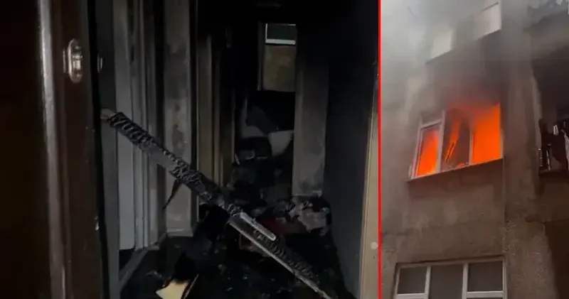 Yangın çıkan dairede alevler, ekipler ayrıldıktan 3 saat sonra yeniden canlandı