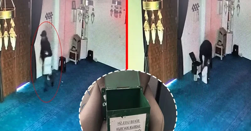 Bursa da camide hırsızlık! Yardım kutusunu kırıp 100 bin TL parayı çalarak kaçtı: O anlar kamerada