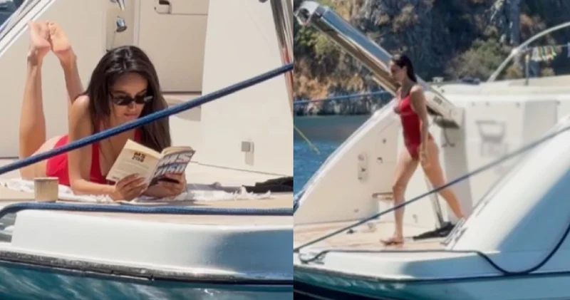 Elif Buse Doğan ın Göcek te tekne keyfi