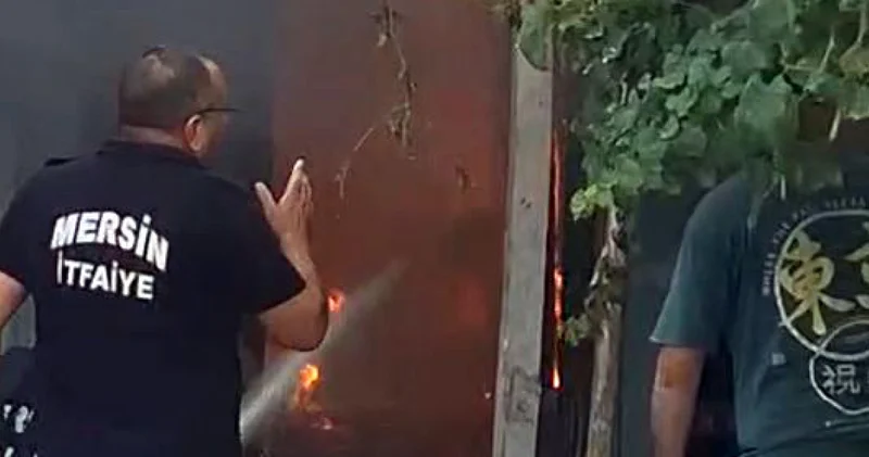 Mersin Akdeniz’de evini ateşe veren şüpheli kısa sürede yakalandı