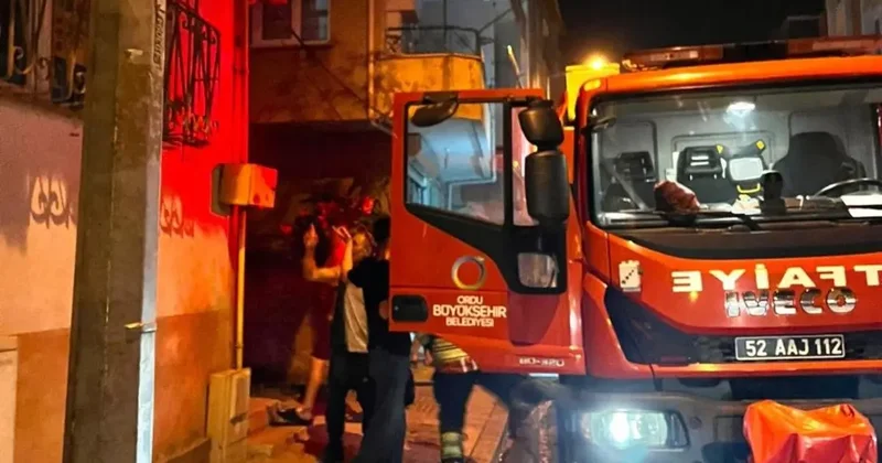 Ordu’da park halindeki motosiklette yangın
