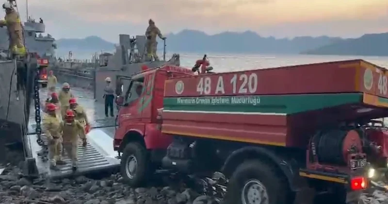 Marmaris’te orman yangını! Çıkarma gemileri devreye girdi Sözcü Gazetesi