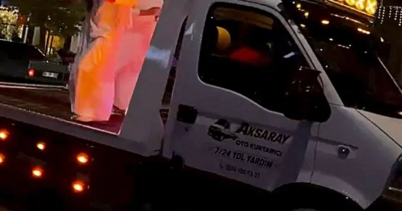 Çekici üzerinde dans pahalıya patladı