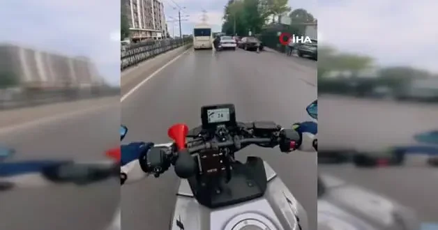 Sultangazi de hatalı sollama kazası kask kamerasında