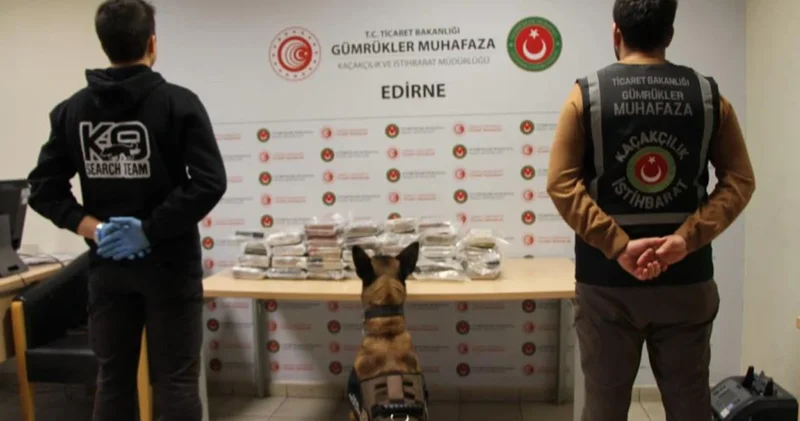 Kapıkule de kamyonetten 36 kilo kokain çıktı