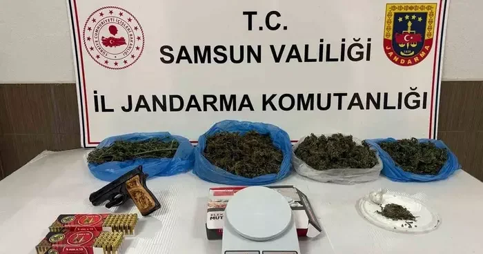 Samsun’da uyuşturucu ve kaçak silah operasyonları: 3 gözaltı