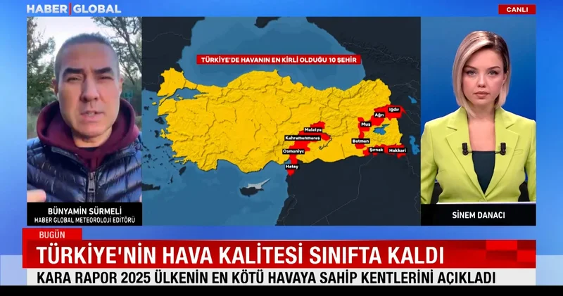 Türkiye nin hava kalitesi sınıfta kaldı