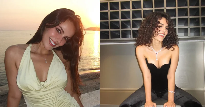 Ünlü oyuncu Özgü Kaya siyah derin yırtmaçlı ve göğüs dekolteli elbisesiyle göz kamaştırdı