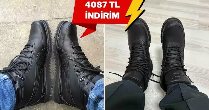 Fiyatı 2612 TL’ye düştü! Kışa meydan okuyan Puma botta dev indirim