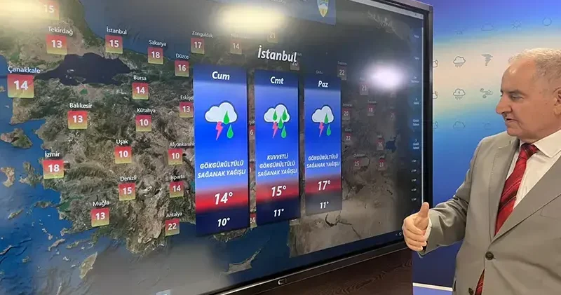 Meteoroloji’den hafta sonu için kuvvetli yağış ve fırtına uyarısı