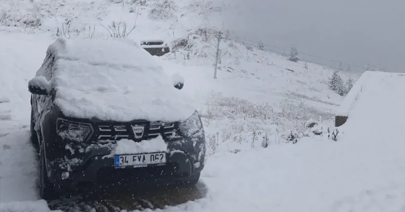 Kış yurda erken giriş yaptı! Bolu beyaza büründü