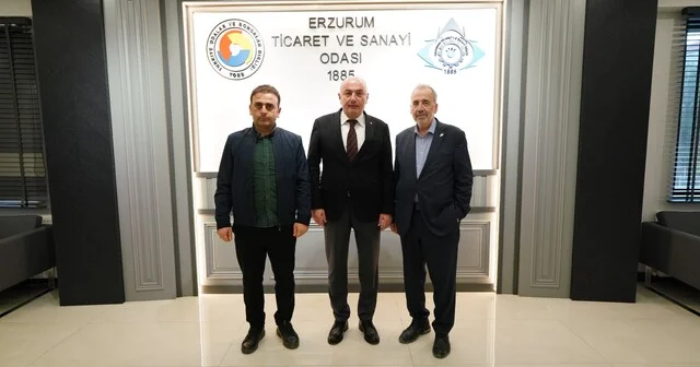 Lila kağıt yönetim kurulu başkanı Öğücü den Başkan Özakalın a teşekkür ziyareti Erzurum Haber Habertürk Yerel Haberler