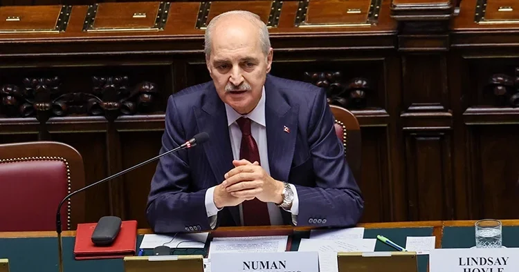 TBMM Başkanı Kurtulmuş tan Rum Yönetimi nin asılsız iddialarına sert tepki
