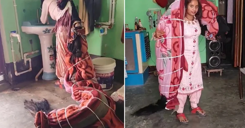 Saçının marifetine bakın! Köylüler sıraya girdi
