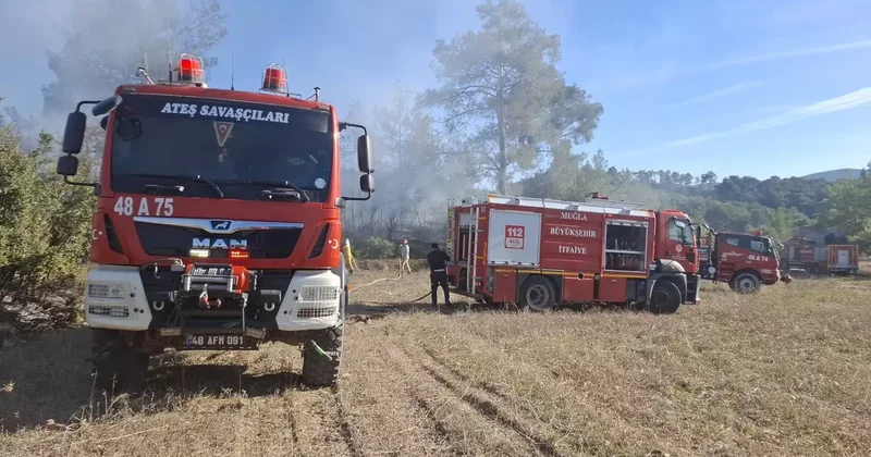 Yatağan’daki iki ayrı arazi yangını büyümeden söndürüldü