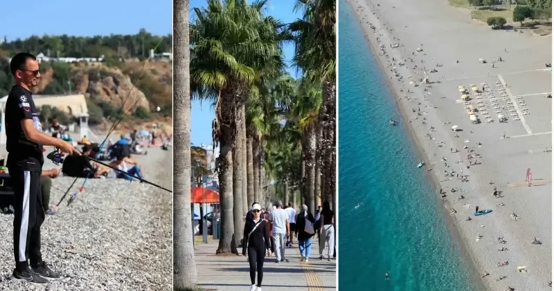 Türkiye’de karla mücadele başlarken o kentte deniz mevsimi devam ediyor Antalya Haberleri