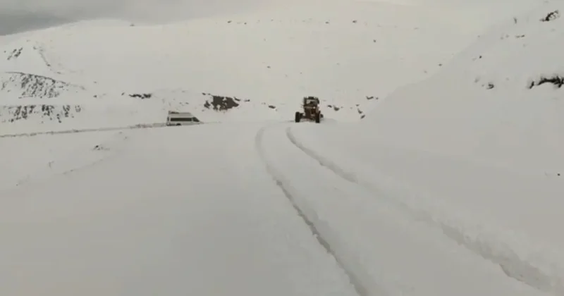 Siirt te karda araçlar yolda mahsur kaldı