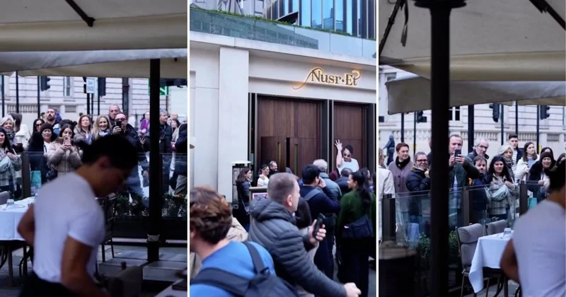 Londra da Nusret rüzgarı: Salt Bae için kuyruklar uzadı Sözcü Gazetesi