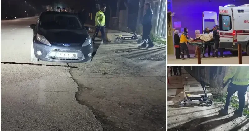 Bursa da feci kaza: Otomobille çarpışan skuterin sürücüsü ağır yaralandı Bursa Haberleri