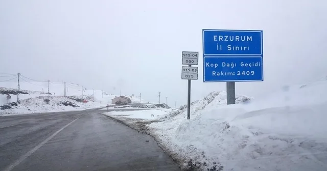 Kop Dağı nda kar yağışı aralıklarla devam ediyor Bayburt Haberleri