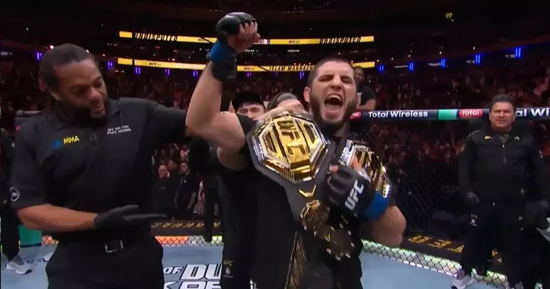 Tarihe geçti! Islam Makhachev den çifte şampiyonluk