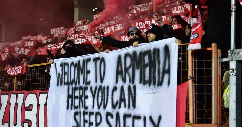 Margaryan cinayetinin gölgesi: Ermeni taraftarların Macaristan maçındaki pankartı Agos