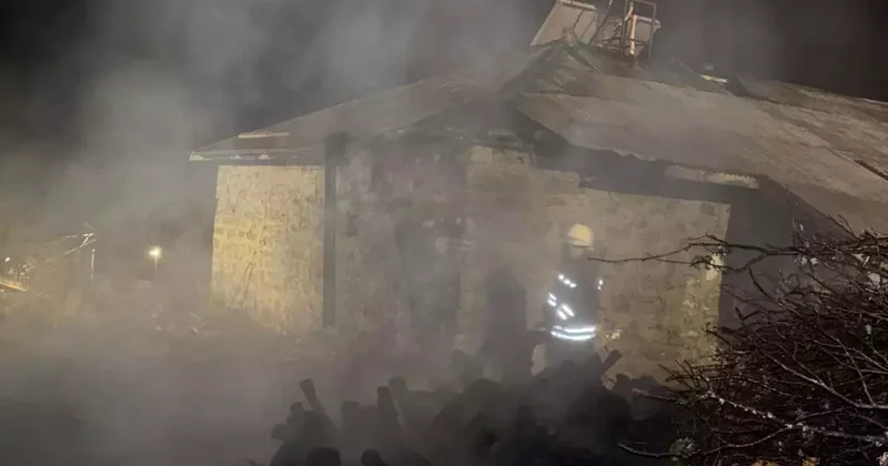 Konya da müstakil evde yangın