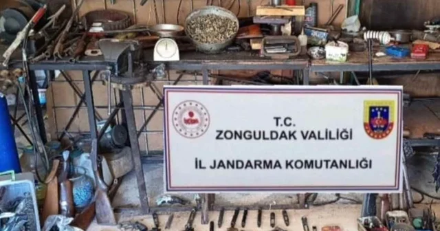Zonguldak ta kaçak silah imalathanesinde 30 binin üzerinde fişek ele geçirildi Zonguldak Haberleri