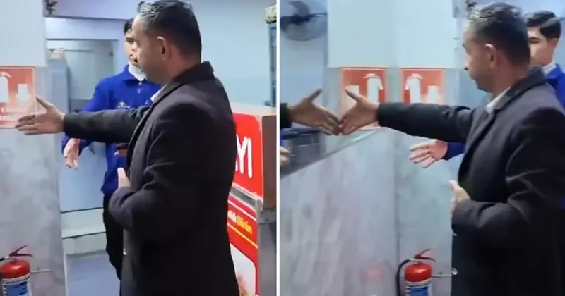 Esnaf ziyaretinde güldüren anlar! Yaptığına kendisi de inanamadı