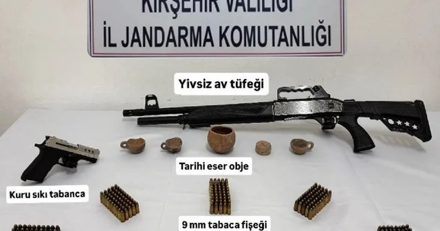 Kırşehir de kaçakçılık operasyonu: silah, mühimmat ve tarihi eser ele geçirildi Kırşehir Haberleri