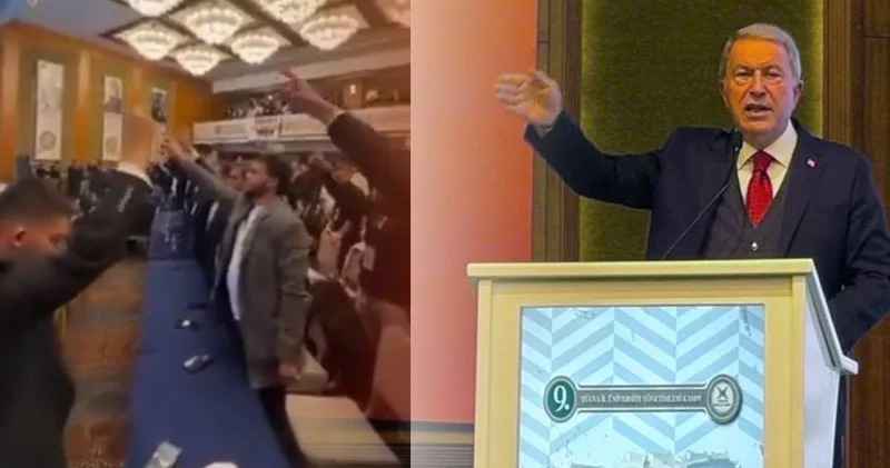 Hulusi Akar konuşurken tekbir attılar