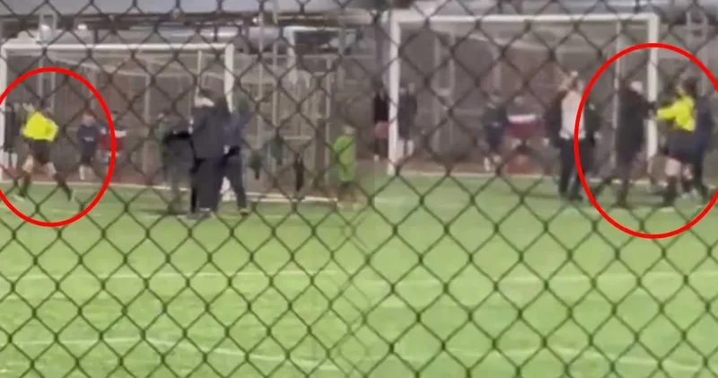Kadın hakeme saha ortasında yumruklu saldırı: Anında bileti kesildi
