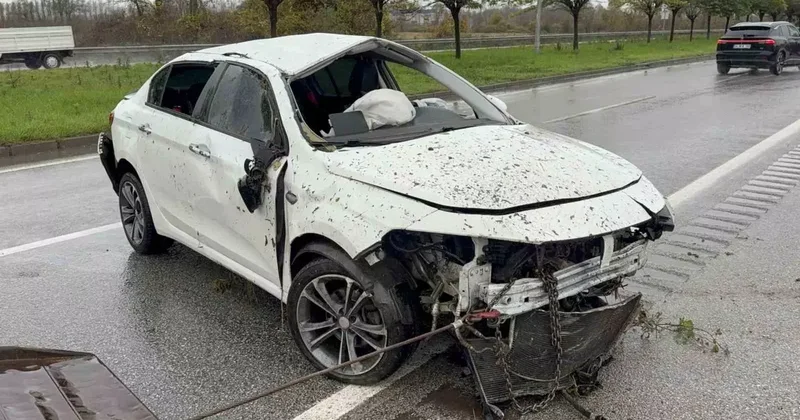 Samsun’da otomobil takla attı: 3 yaralı